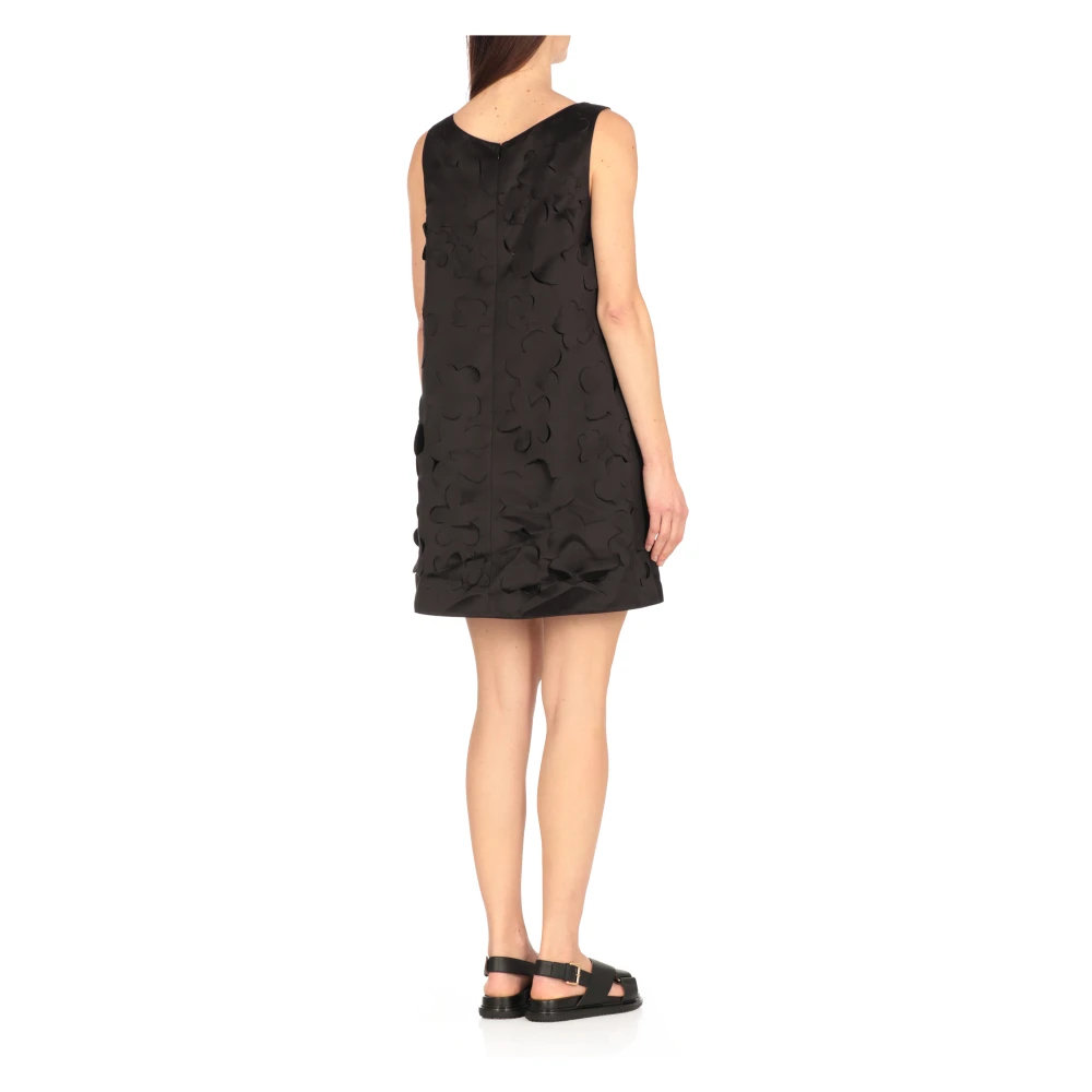 Marni Zwarte Bloemen Uitgesneden Jurk Black Dames