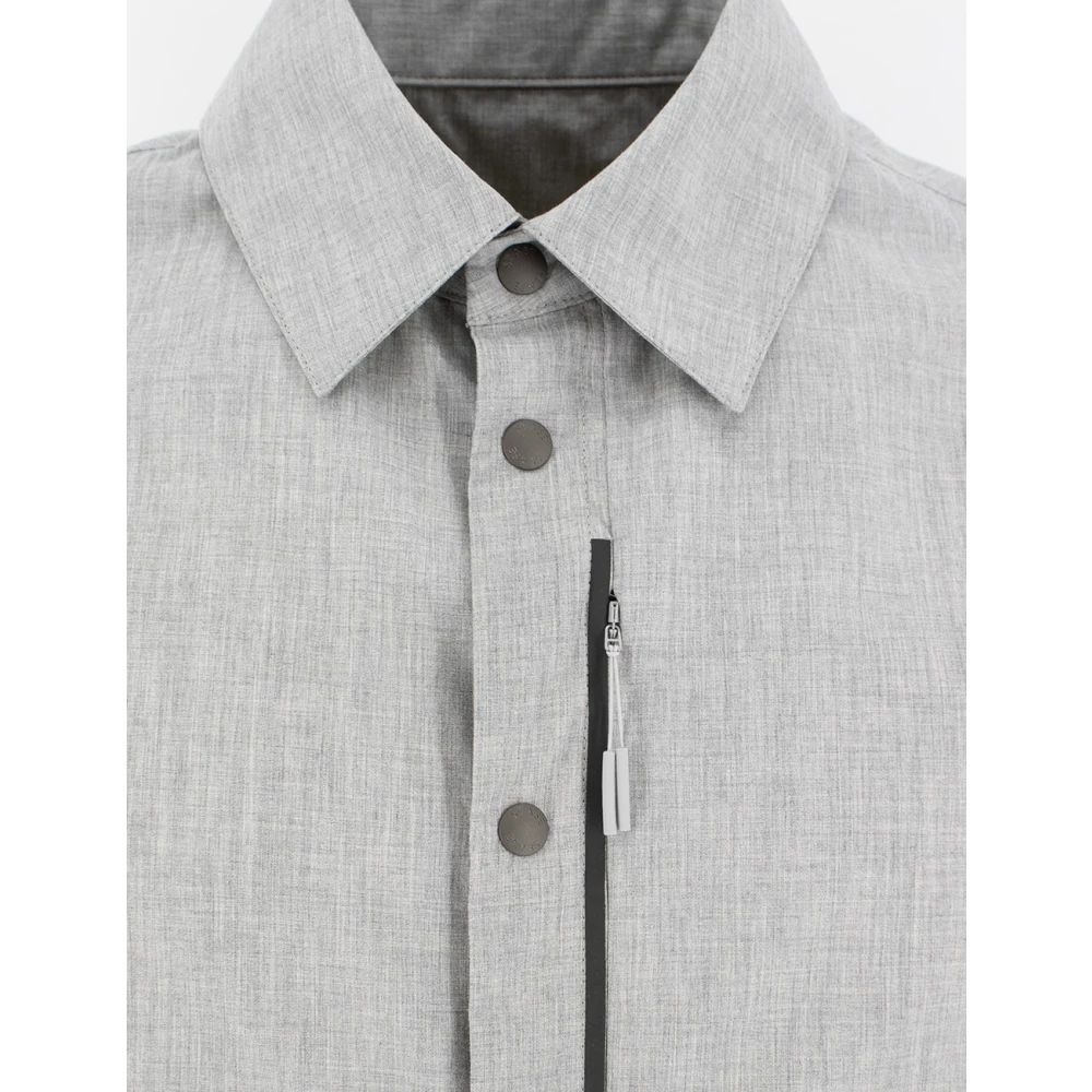 Sease Urban Style Lichtgewicht Katoenen Poplin Overhemd Gray Heren