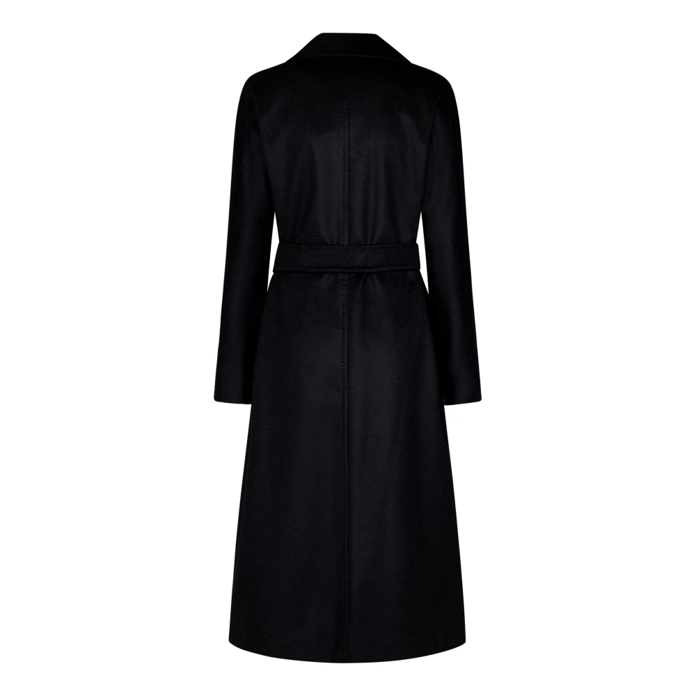 Max Mara Studio Zwarte Brado Jas Black Dames
