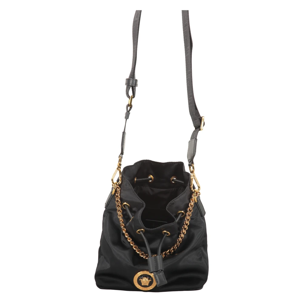 Versace Trekkoord Emmerzak met Leren Details Black Dames