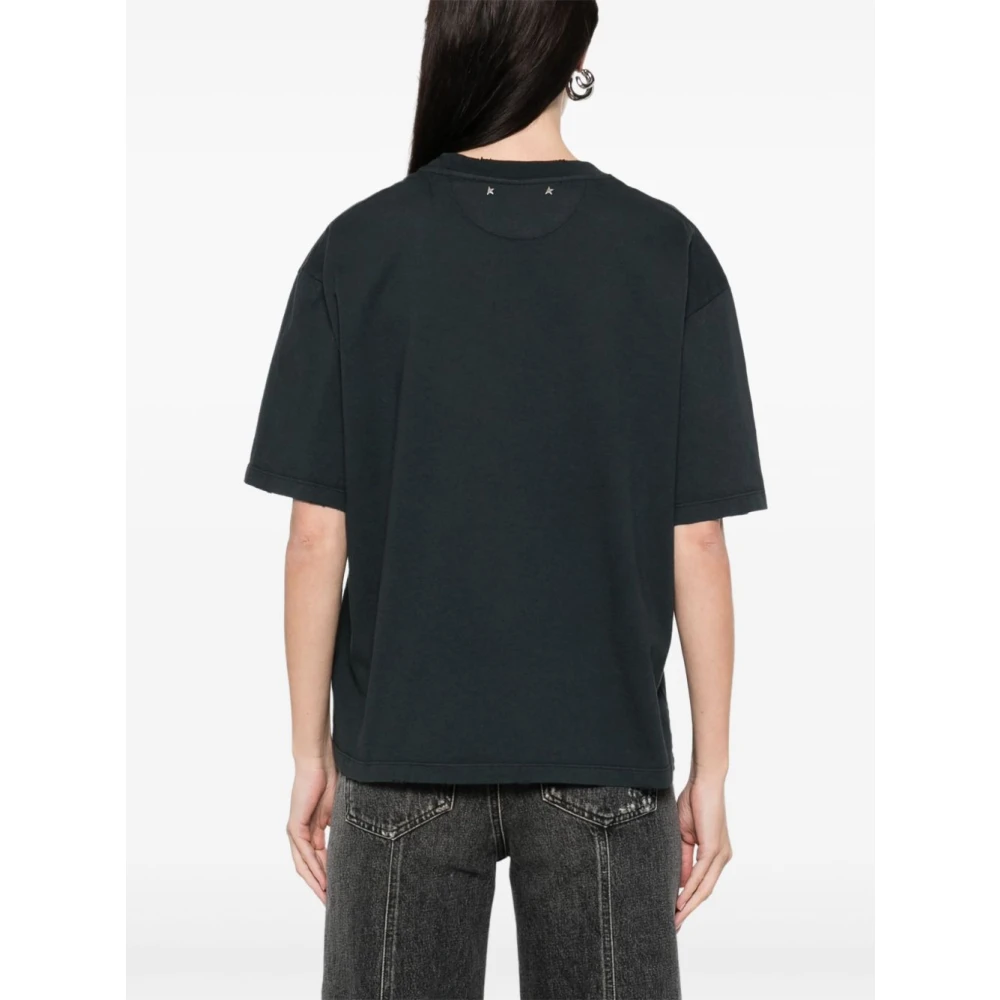 Golden Goose Zwarte T-shirt voor vrouwen Black Dames