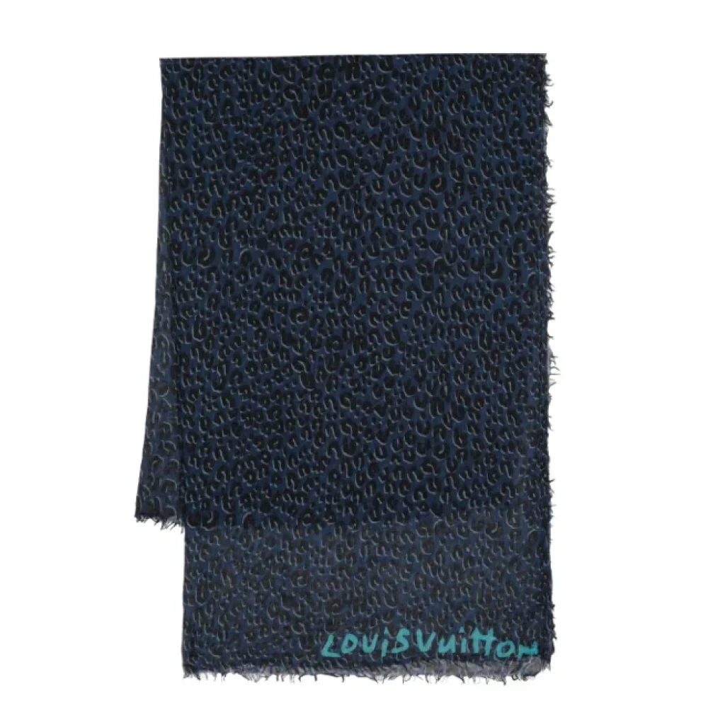 Louis Vuitton Vintage Pre-owned Fabric scarves Blue Dames