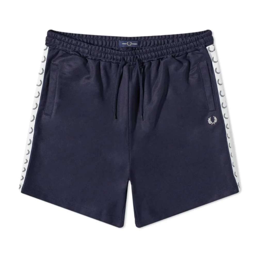 Fred Perry Herr Track Tape Shorts Blue, Herr