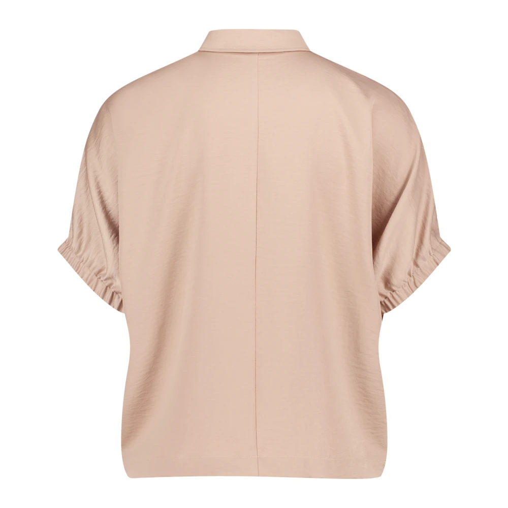 Betty & Co Elegante Blouse met Kraag Beige Dames