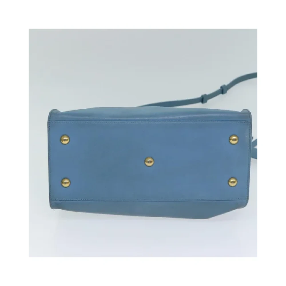 Saint Laurent Vintage Pre-owned Leather handbags Blue Dames