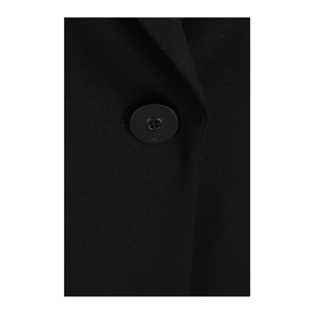 Giorgio Armani Klassieke Wollen Blazer Jas Enkele-Knoopsluiting Black Dames