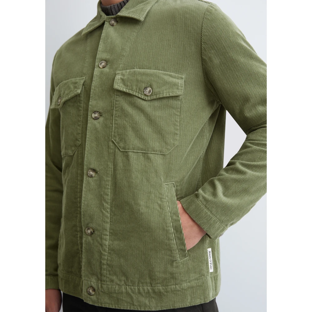 Marc O'Polo Ribfluwelen overshirt Gray Heren