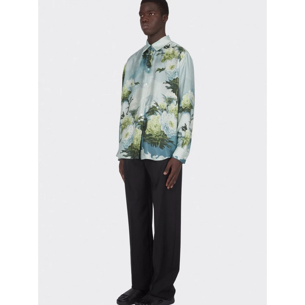 ACT N°1 Zijden Overhemden Blue Heren