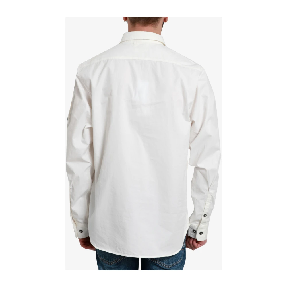 C.P. Company Wit Katoenen Overhemd met Kraag en Zakken White Heren