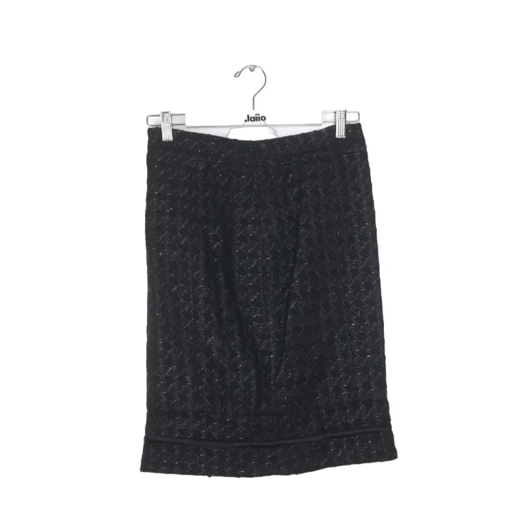 Chanel Vintage Pre-owned Fabric bottoms Black Dames