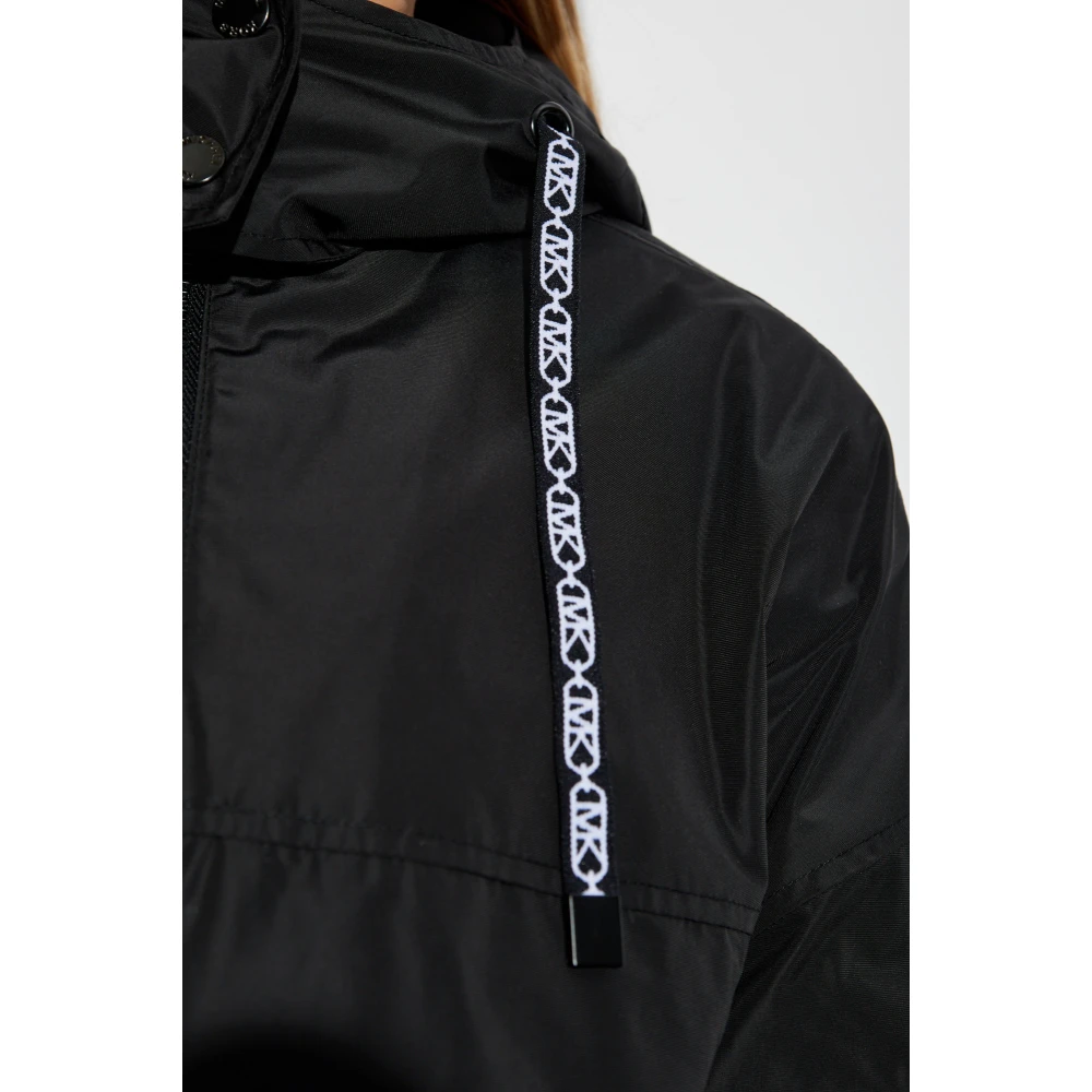 Michael Kors Gekropt hooded jack Black Dames