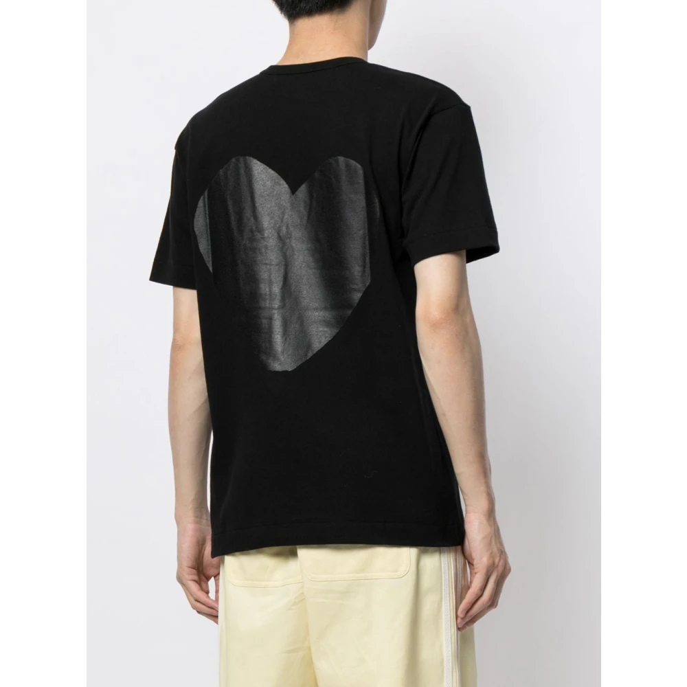 Comme des Garçons Play Vervaagd Zwart Hart T-shirt Black Heren