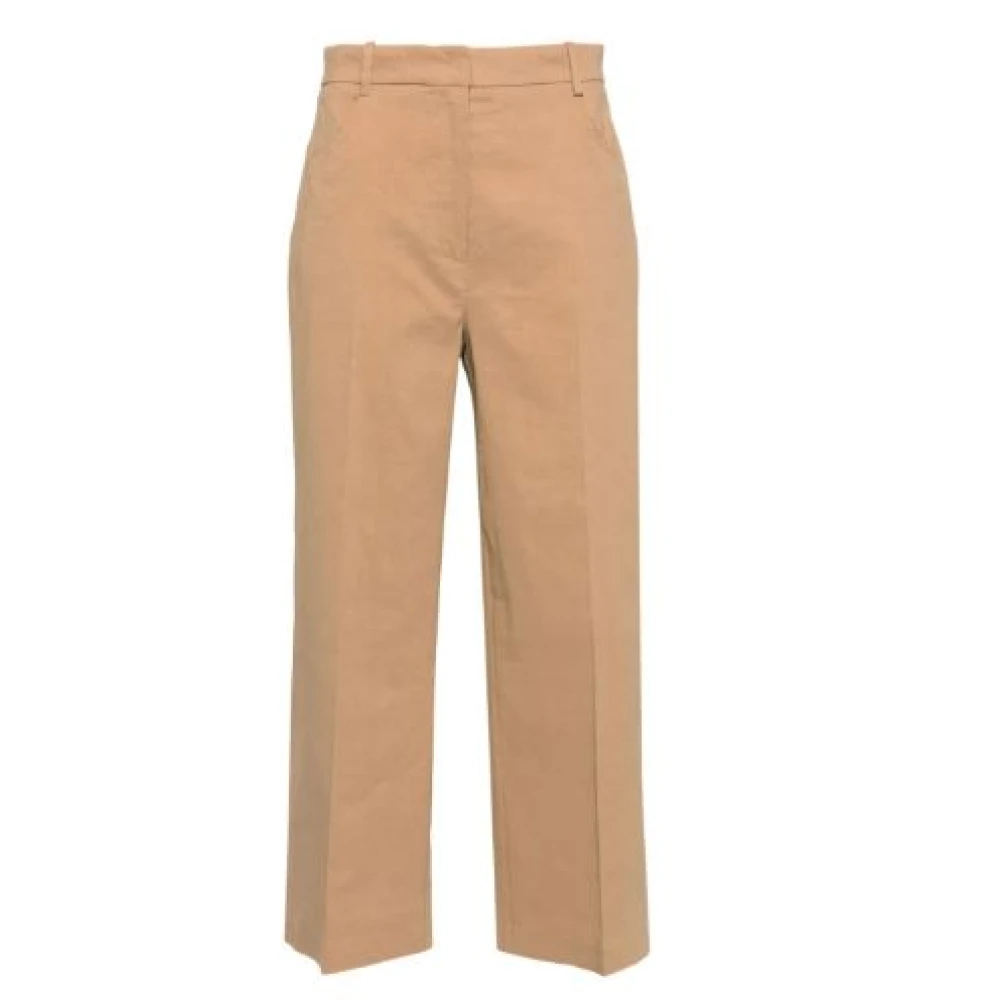 Pinko Cropped Trousers Brown Dames