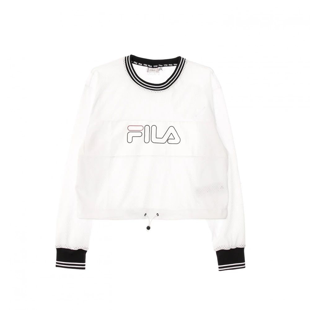 Fila Jalina Cropped Sporty Mesh Shirt White Dames