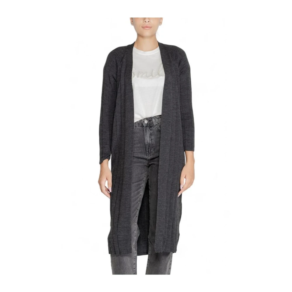 Only Grijze Gebreide Vest Vrouwen Collectie Gray Dames