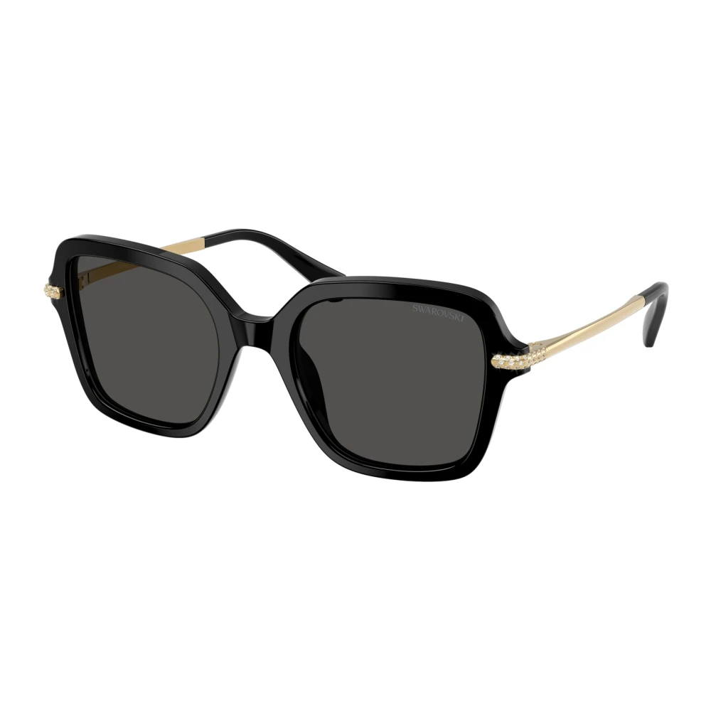 Swarovski Grey Woman Sk6040 100187 Sunglasses Acetate Black Geometric Normal - Image 3