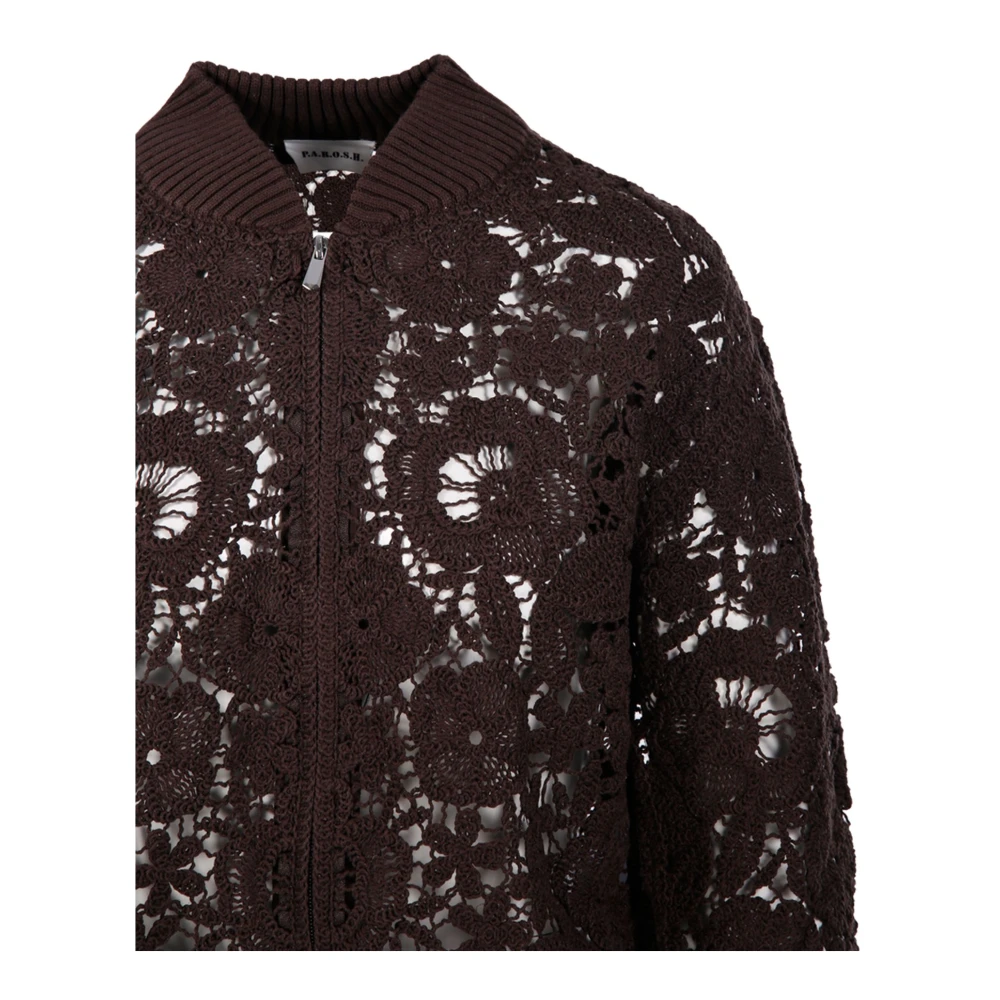 P.a.r.o.s.h. Bruine Kant Bomberjack Sweater Brown Dames