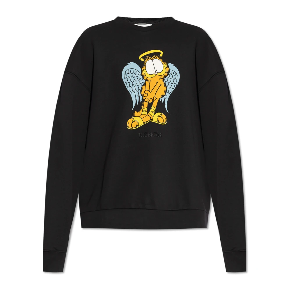 Iceberg Sweatshirt met Garfield ontwerp Black Heren