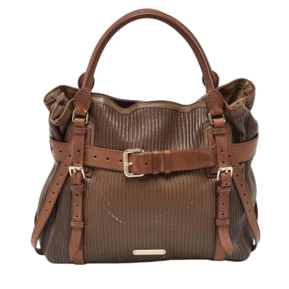 Burberry Vintage Pre-owned Leather totes Brown Dames
