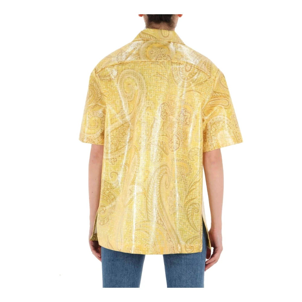 ETRO Gele Nylon Shirt met Logo Detail Yellow Dames