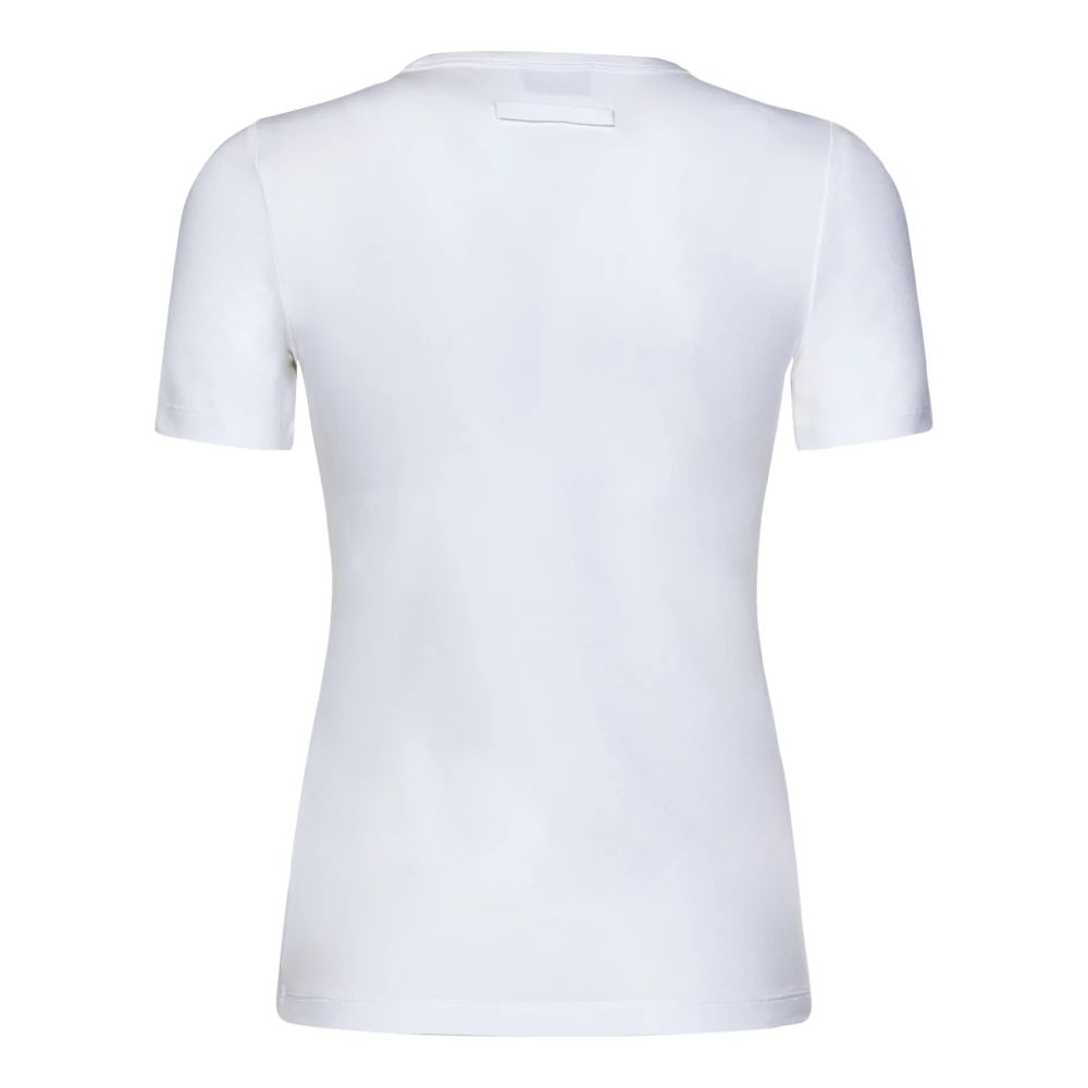 Jean Paul Gaultier Wit Crewneck T-shirt met Logoprint White Dames