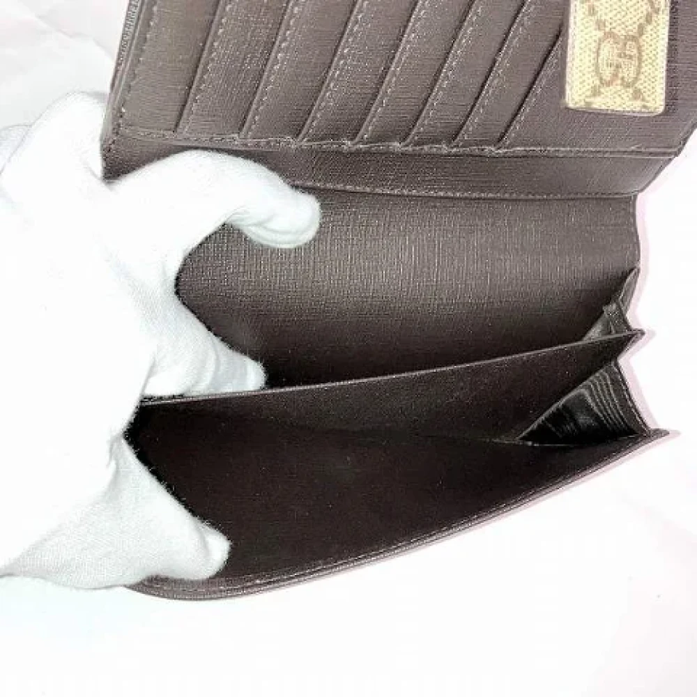 Gucci Vintage Pre-owned Canvas wallets Brown Dames