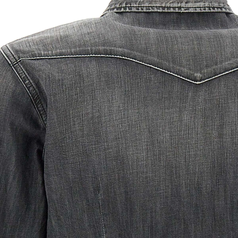 Dsquared2 Zwarte Western Denim Overhemd Black Heren