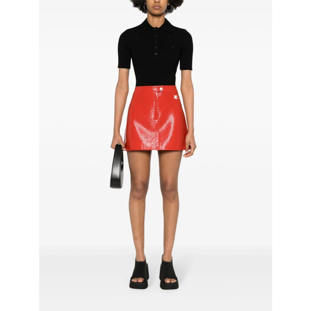 Courrèges Zwarte T-shirts Polos voor vrouwen Black Dames