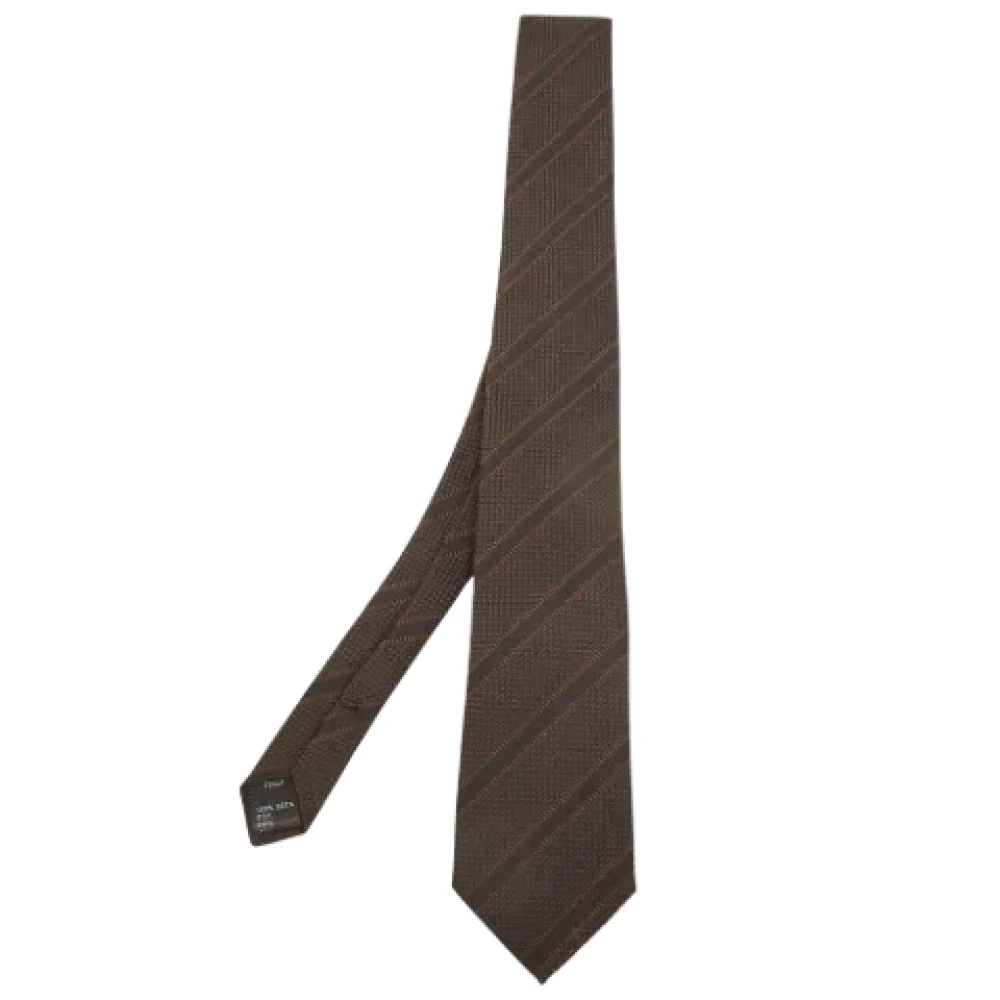 Dolce & Gabbana Pre-owned Silk home-office Brown Heren