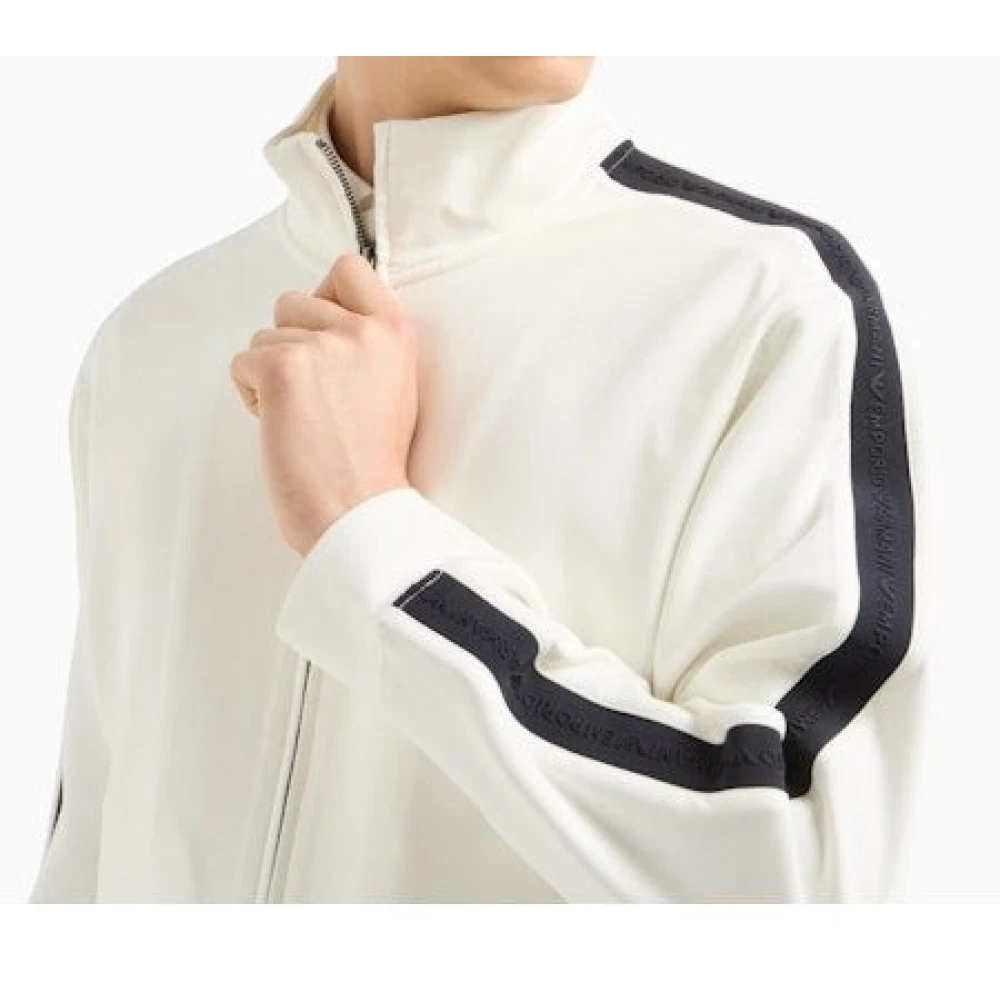 Emporio Armani Witte Sweatshirt met Logomouwen White Heren