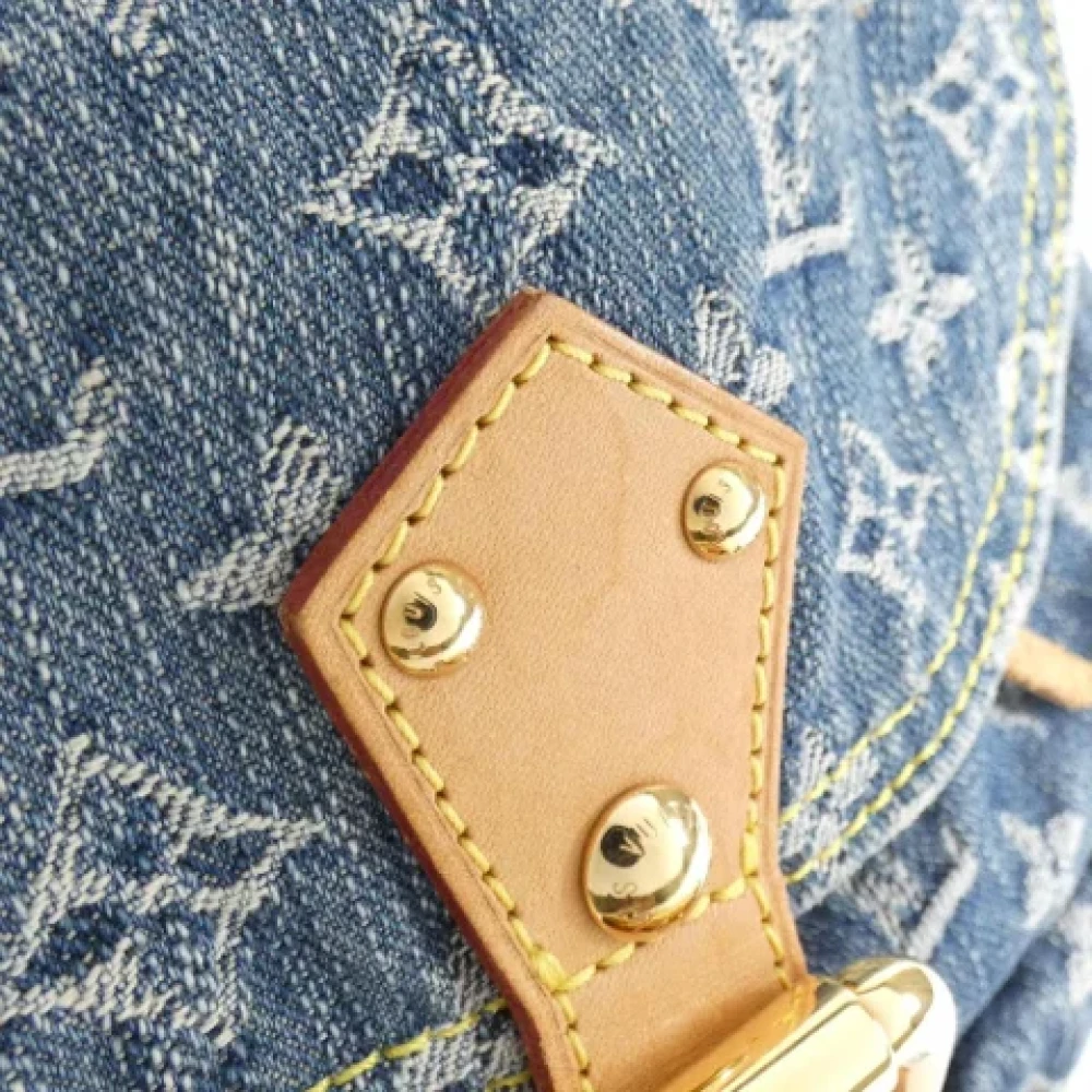 Louis Vuitton Vintage Pre-owned Denim backpacks Blue Dames