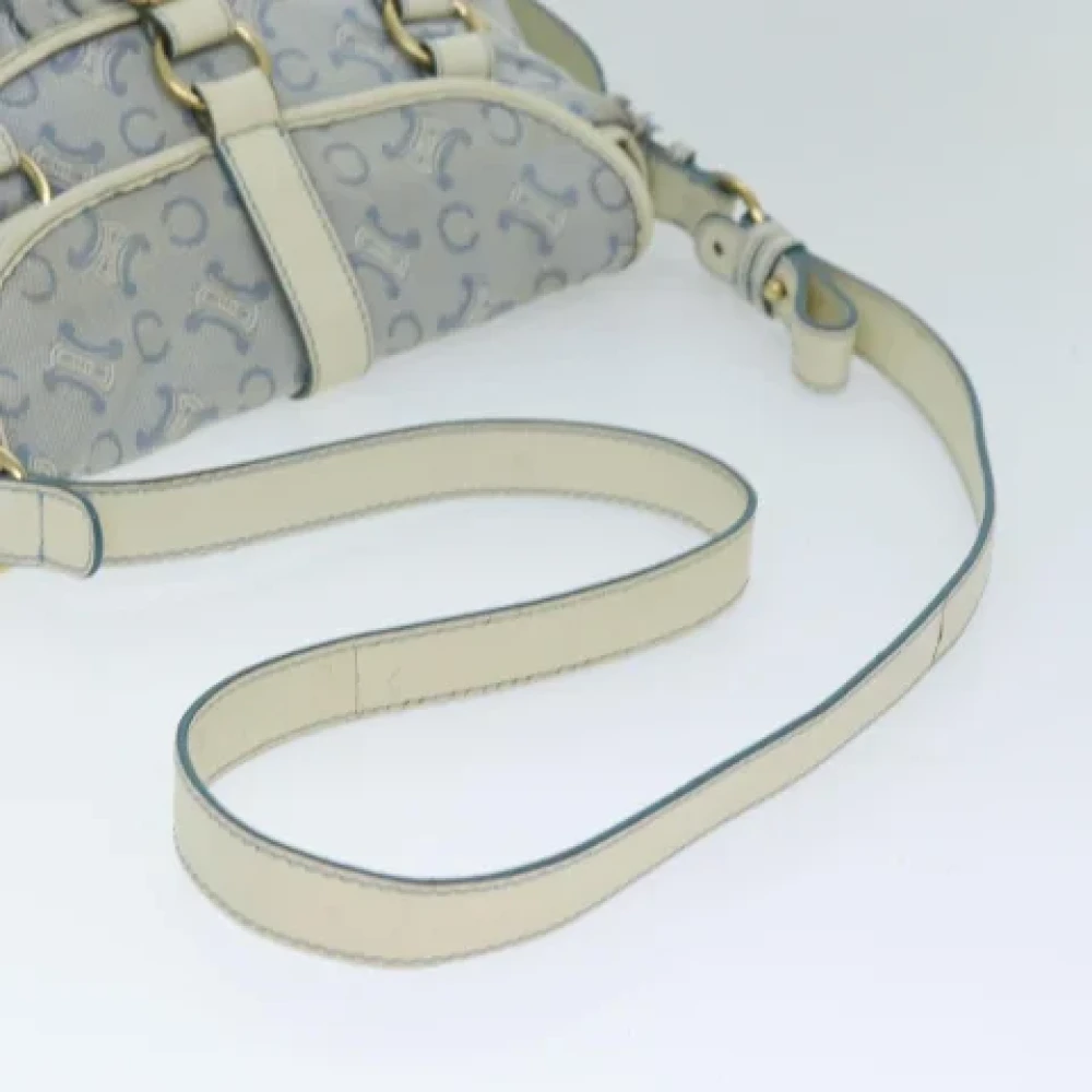 Celine Vintage Pre-owned Canvas shoulder-bags Blue Dames