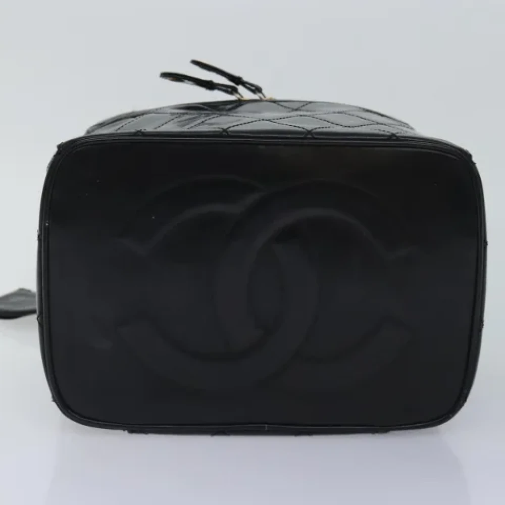 Chanel Vintage Pre-owned Leather pouches Black Dames