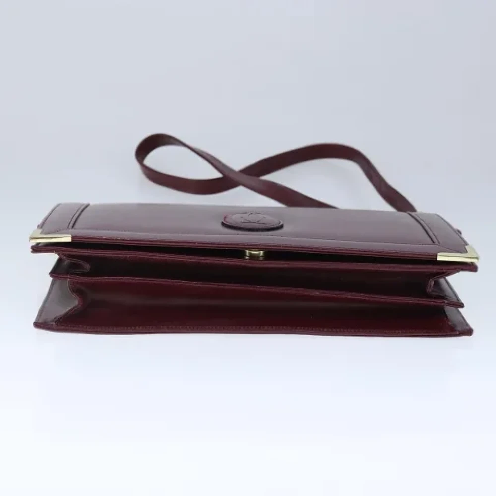 Cartier Vintage Pre-owned Leather shoulder-bags Red Dames
