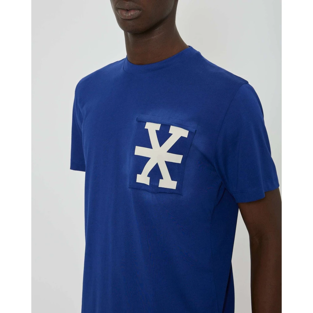 John Richmond Logo T-shirt met korte mouwen Blue Heren