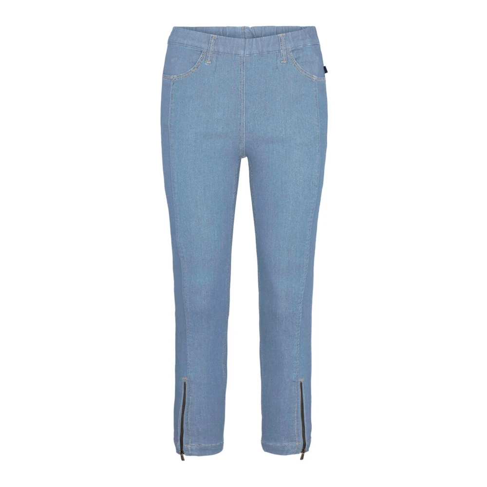 LauRie Cropped Jeans Blue, Dam