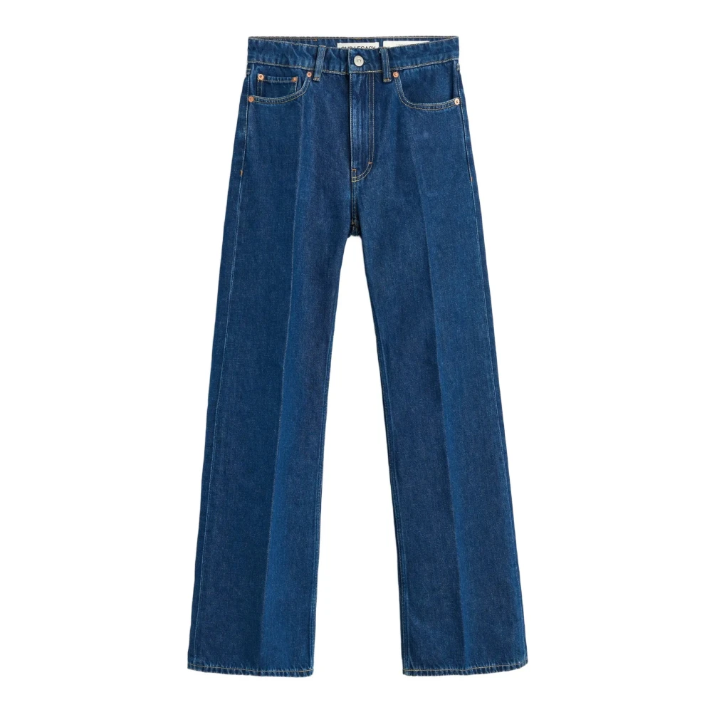 Our Legacy Blue Press Crease Boot Cut - Female - Straight Fit Jeans - W29 - Jeans