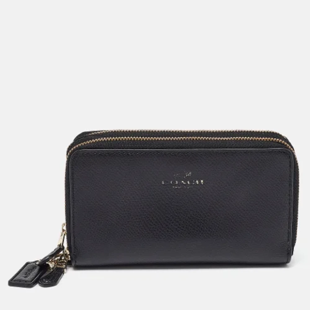 Coach Pre-owned Leather wallets Black Dames