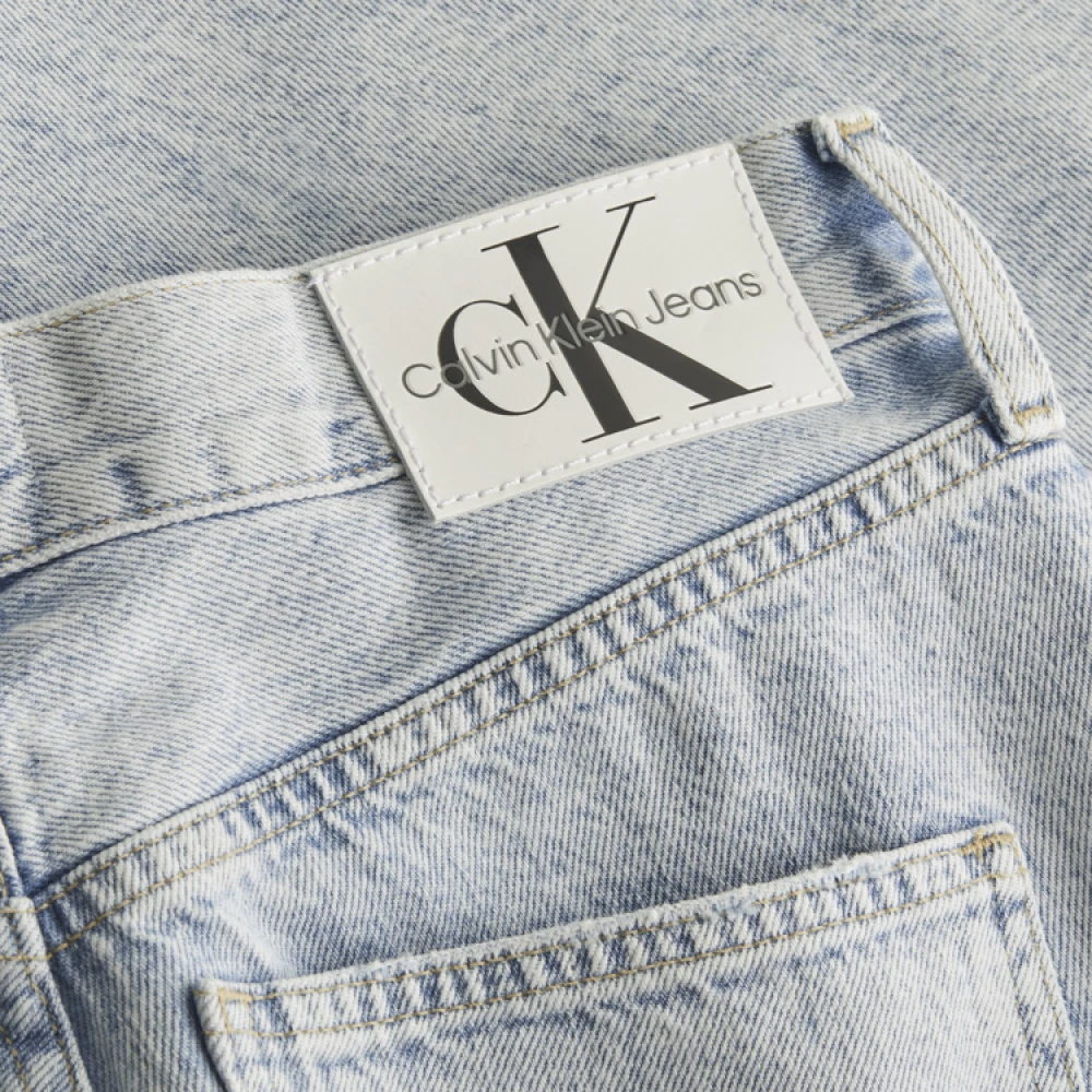 Calvin Klein Klassieke High Rise Straight Jeans Blue Dames