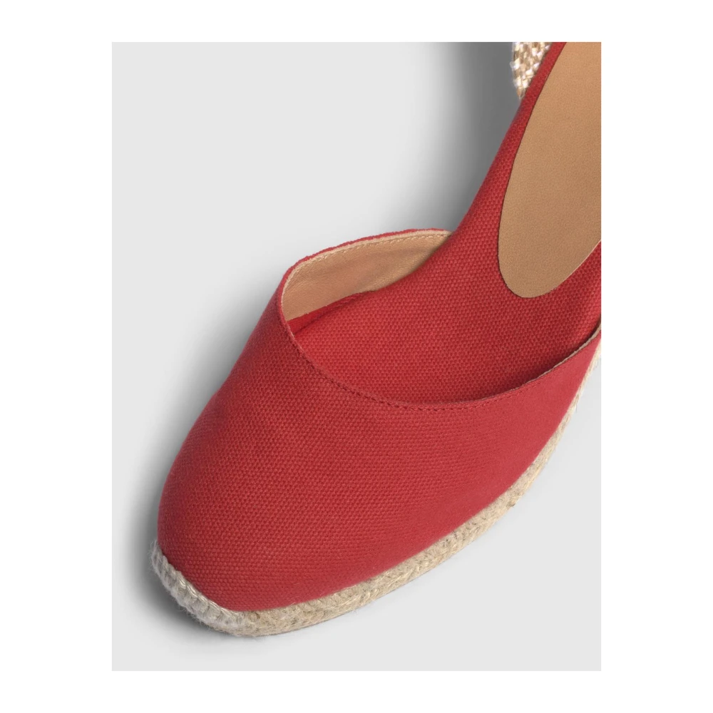 Castañer Carina Canvas Sleehakken Red Dames