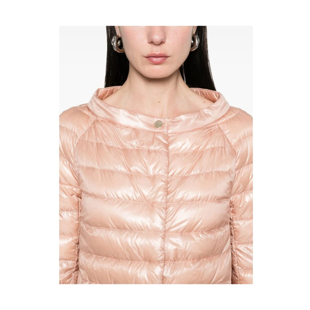 Herno Blush Pink Gewatteerde Bovenkleding Pink Dames