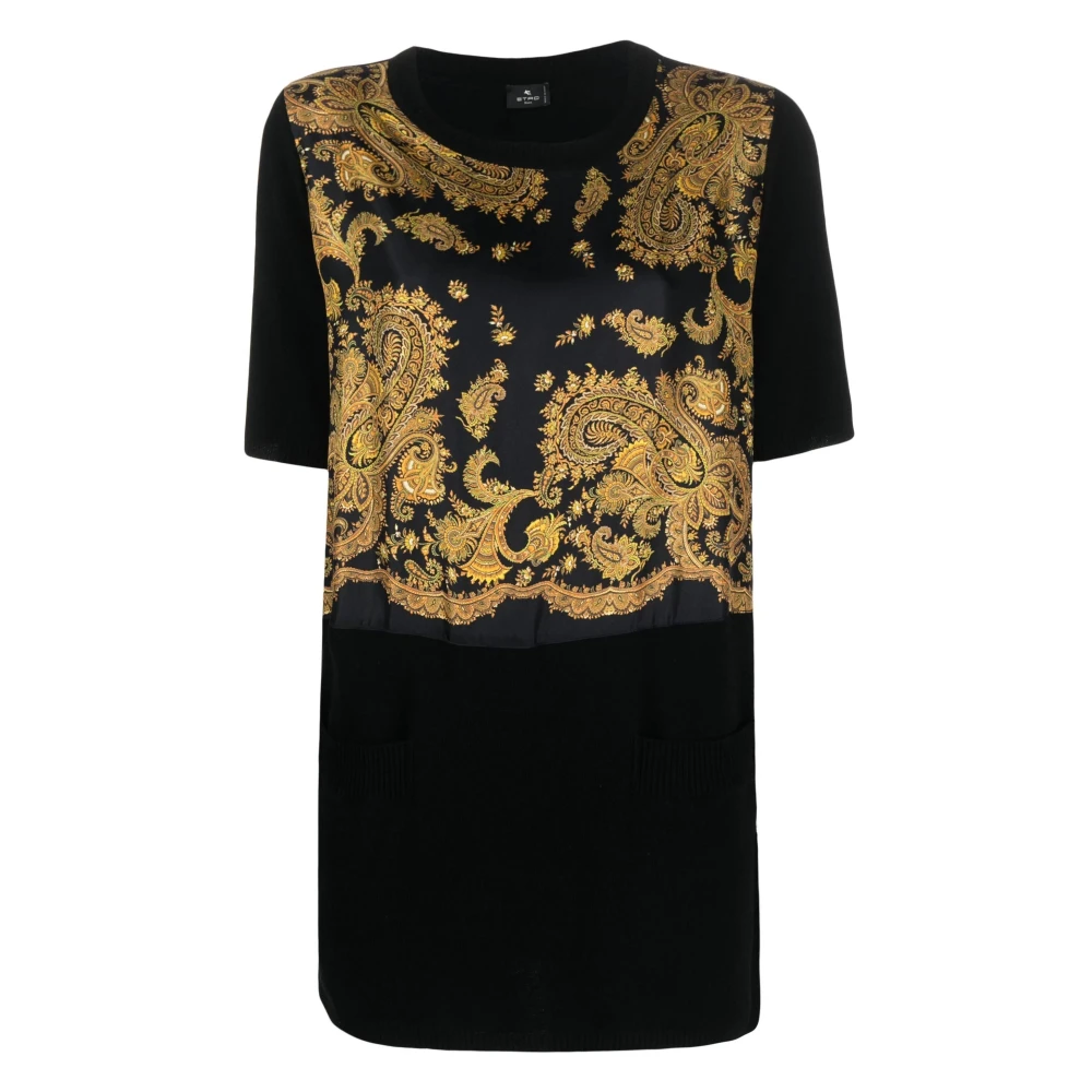 Etro Women's Black T-Shirts, M, Classic T-Shirt