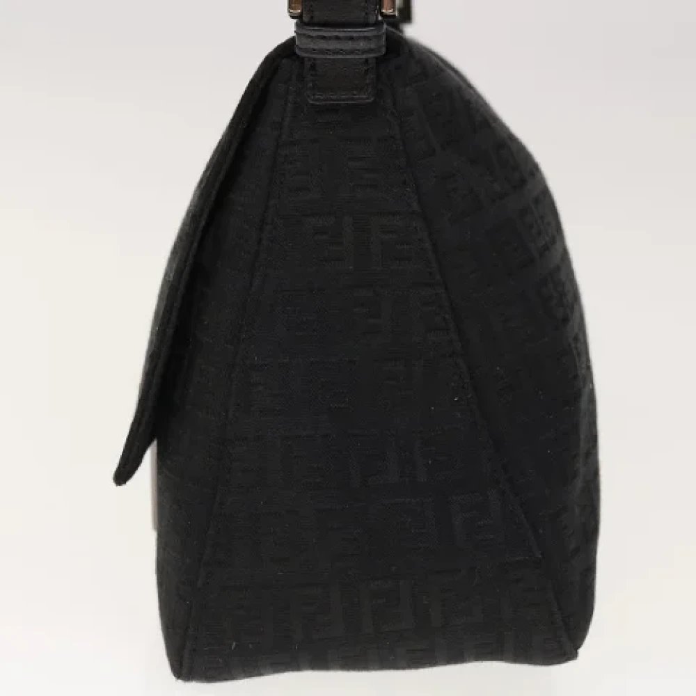 Fendi Vintage Pre-owned Canvas shoulder-bags Black Dames