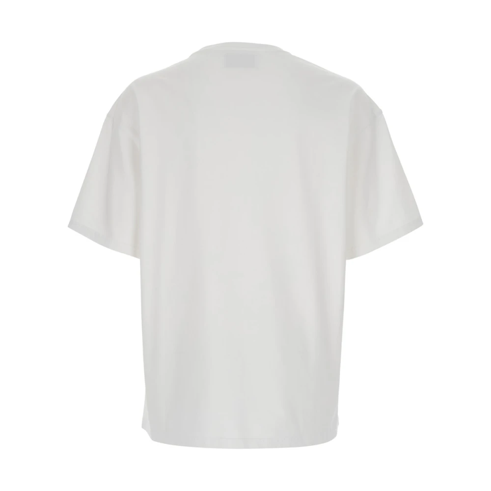 Icon Denim Witte Crewneck T-shirt met Logo Letters White Heren
