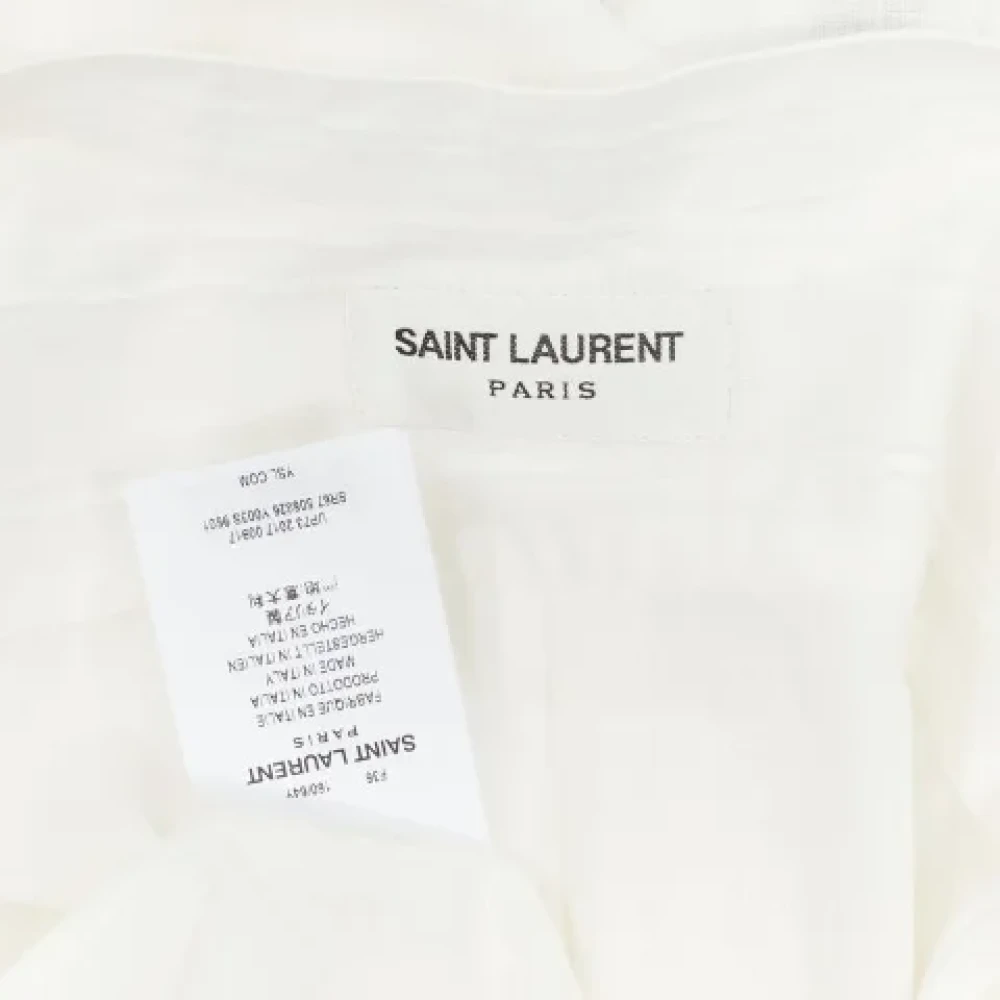 Saint Laurent Vintage Pre-owned Cotton tops White Dames