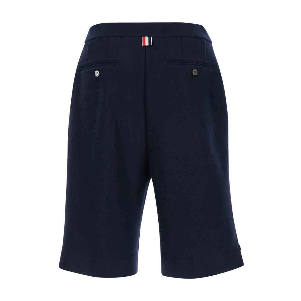 Thom Browne Blauwe Bermuda Shorts met Streepdetail Blue Heren