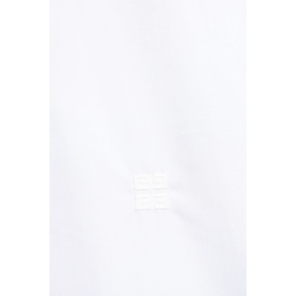 Givenchy Logo-geborduurd overhemd White Heren