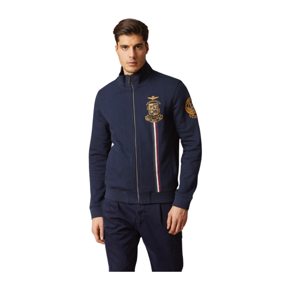 Aeronautica militare Donkerblauwe Vest met Zakken Blue Heren