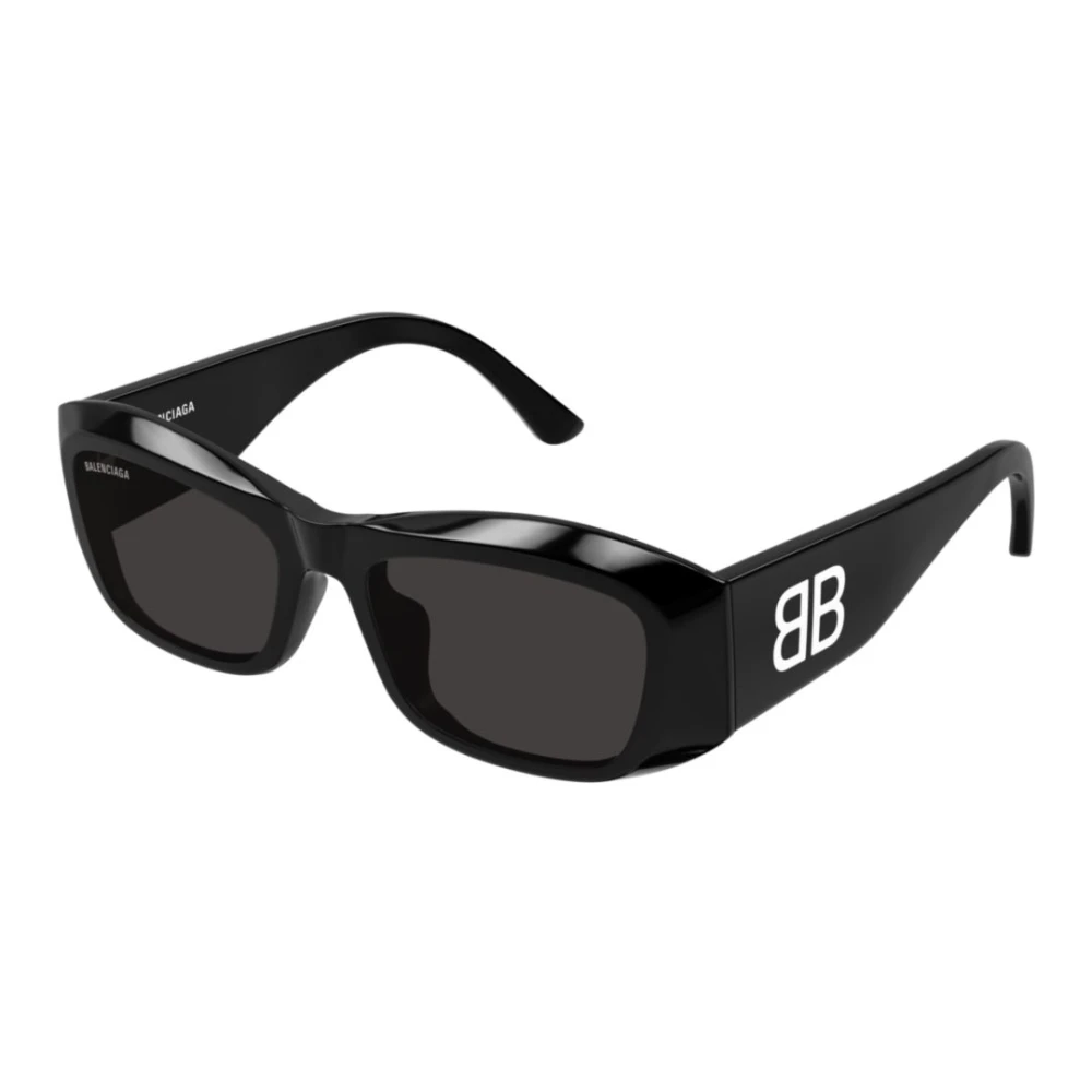 Balenciaga Unisex Black Rectangular Sunglasses - Sunglasses - 54 Mm - Accessories