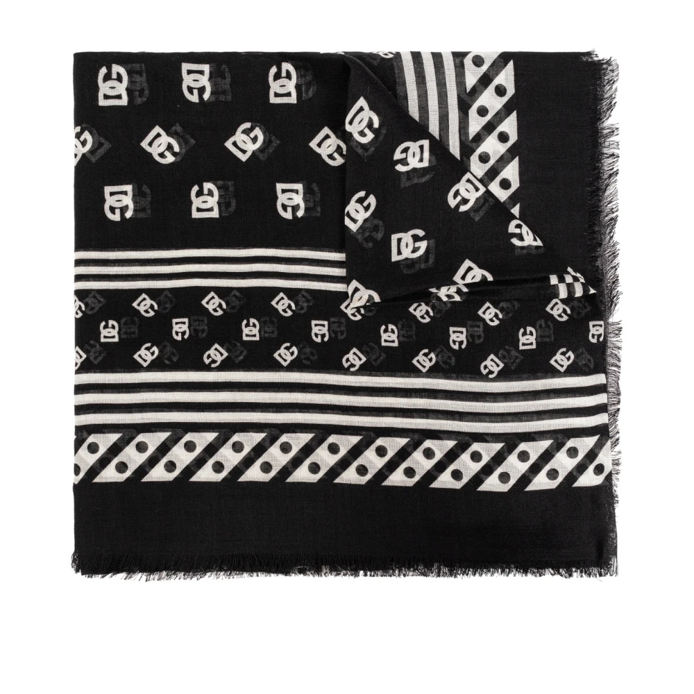 Dolce & Gabbana Sjaal met logo Black Dames